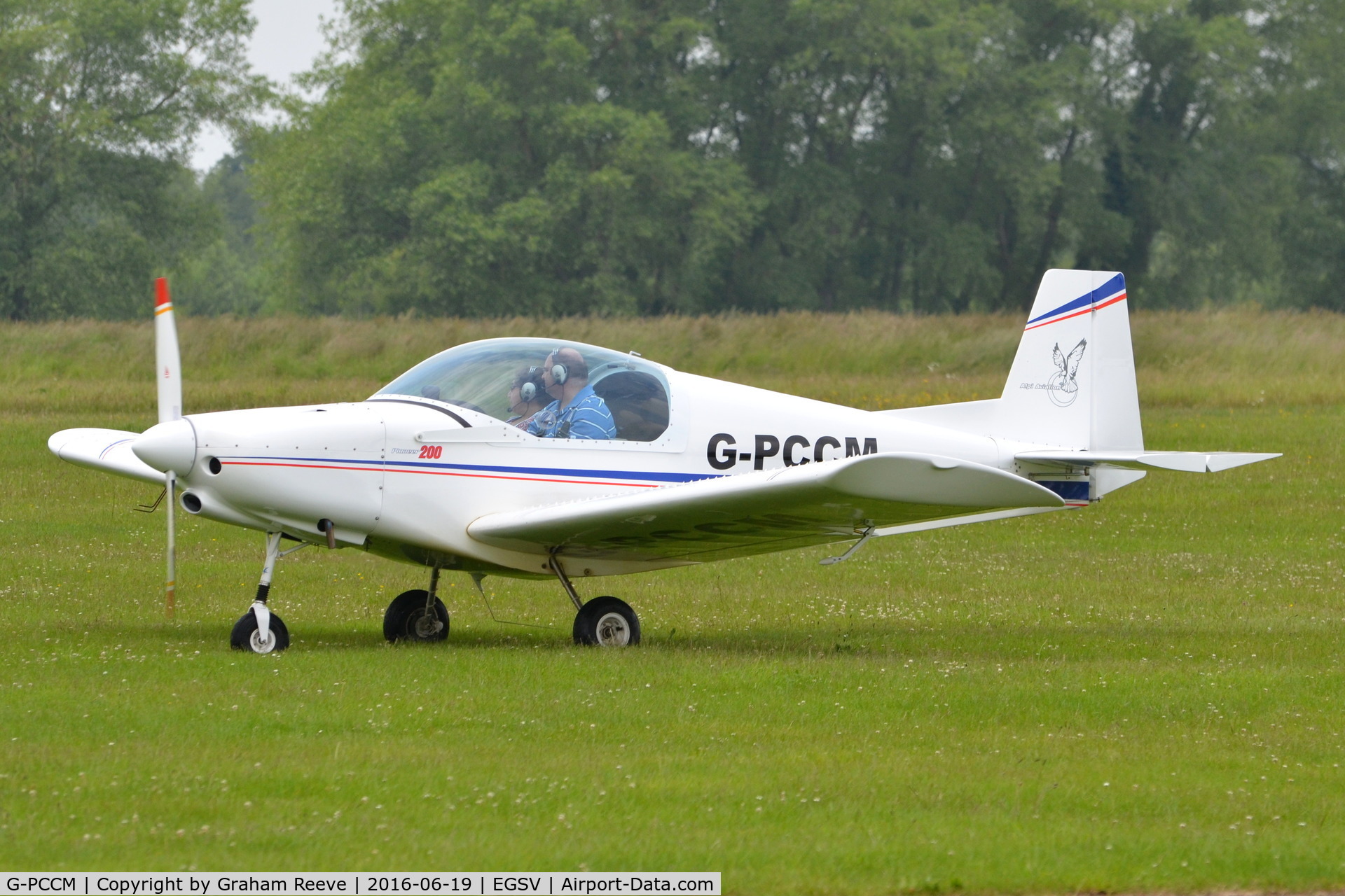 G-PCCM, 2014 Alpi Aviation Pioneer 200-M C/N LAA 334-15250, Just landed at Old Buckenham.