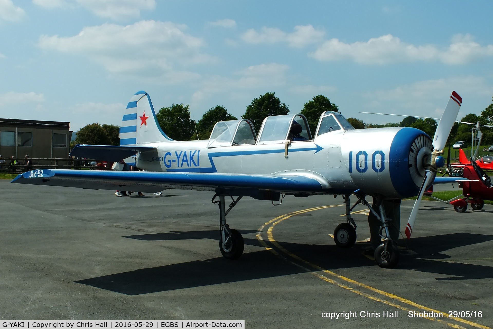 G-YAKI, 1986 Bacau Yak-52 C/N 866904, at Shobdon