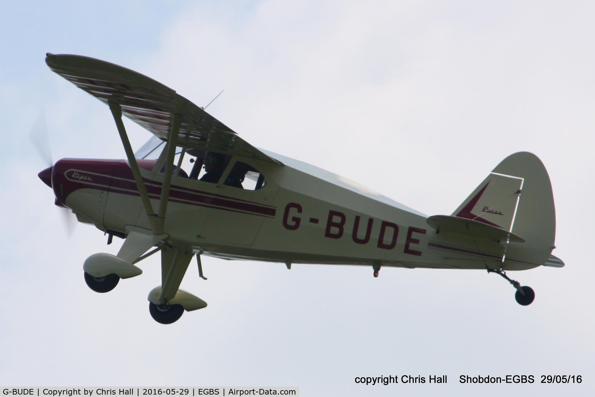 G-BUDE, 1953 Piper PA-22-135 Tri-Pacer C/N 22-980, at Shobdon