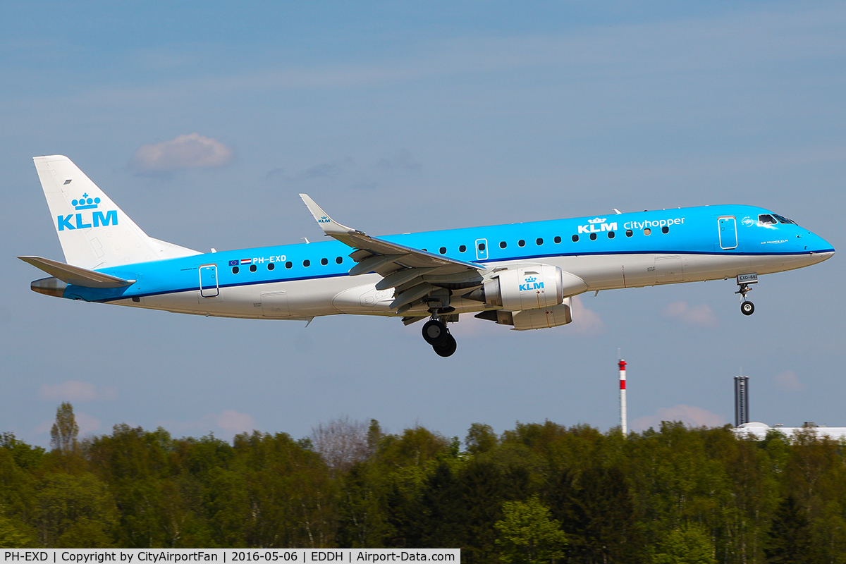 PH-EXD, 2014 Embraer 190LR (ERJ-190-100LR) C/N 19000661, KLM Cityhopper (KLM/KL)