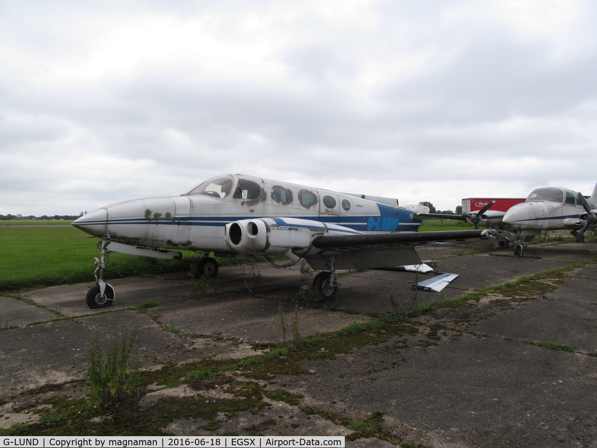 G-LUND, 1973 Cessna 340 C/N 340-0305, wrecked
