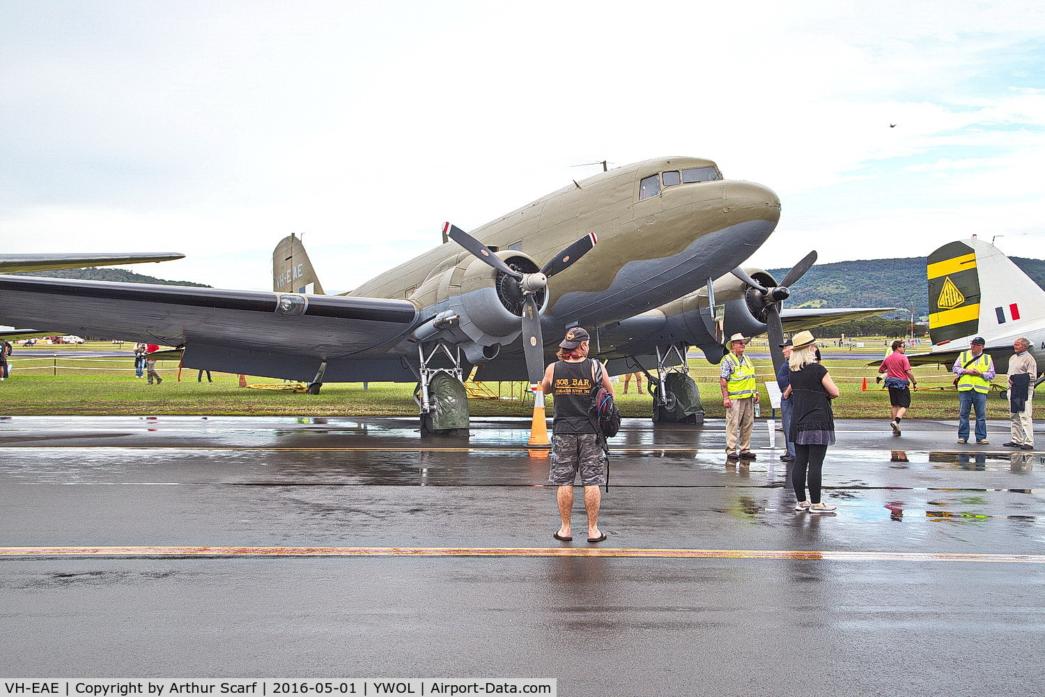 VH-EAE, 1945 Douglas C-47B Skytrain C/N 16348/33096, VH-EAE in its new paint work - Wings over Illawarra 2016