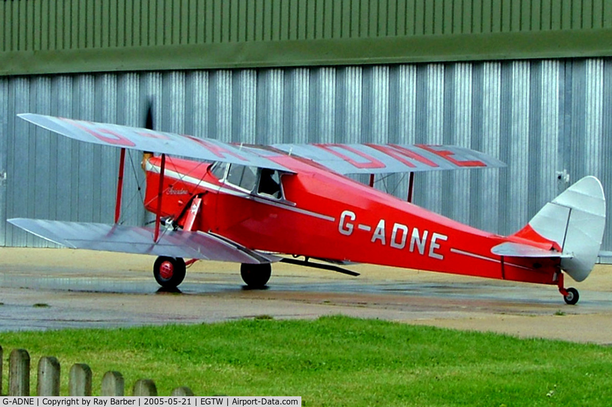 G-ADNE, 1936 De Havilland DH.87B Hornet Moth C/N 8089, De Havilland DH.87B Hornet Moth [8089] Oaksey Park~G 21/05/2005