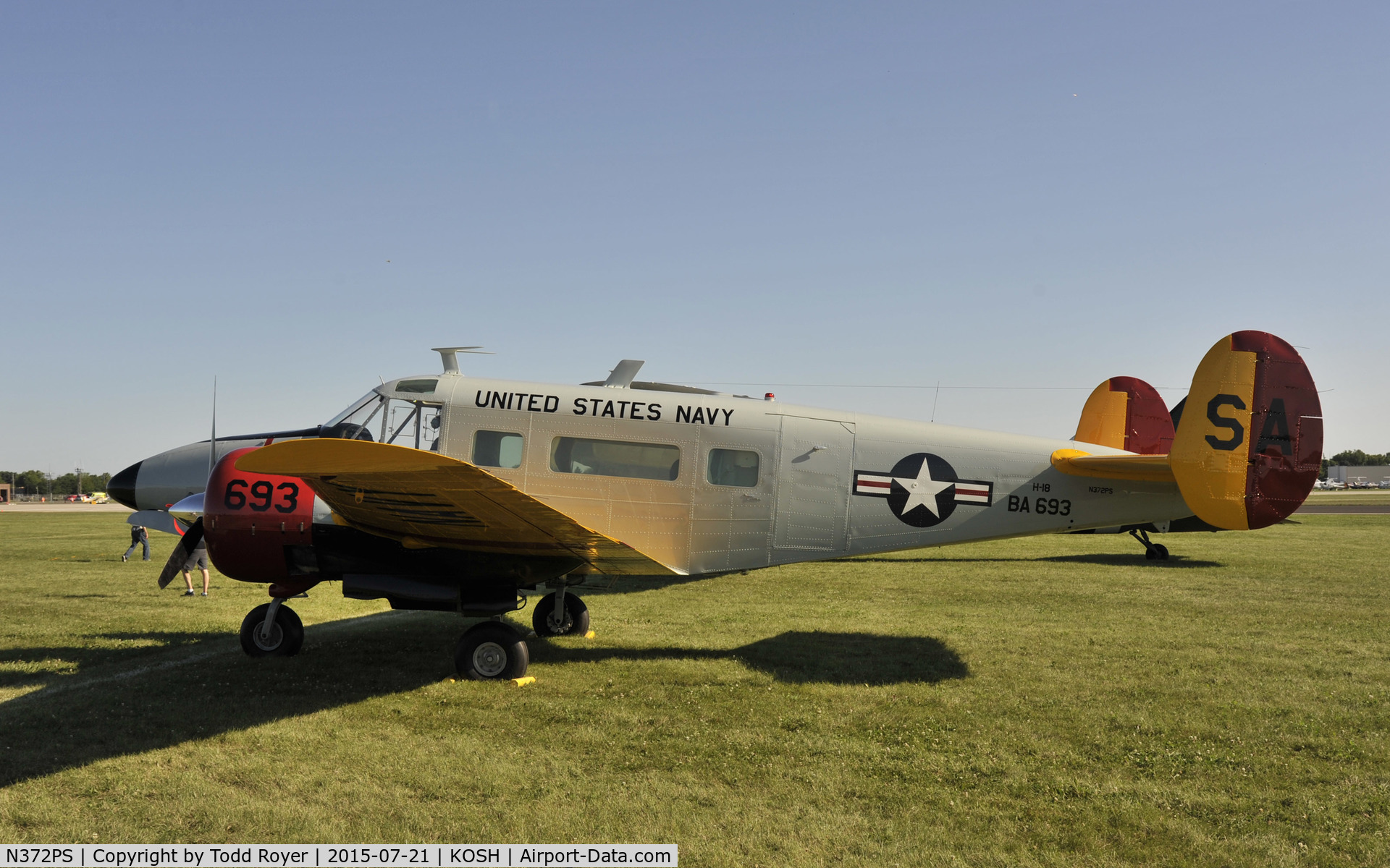 N372PS, 1964 Beech H-18 Tri-Gear C/N BA-693, Airventure 2015