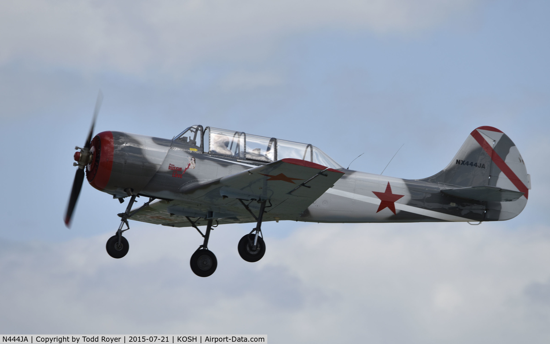 N444JA, 1993 Yakovlev (Aerostar) Yak-52 C/N 9311613, Airventure 2015