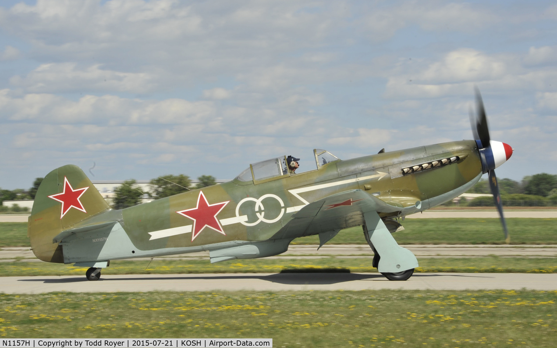N1157H, 1994 Yakovlev Yak-9U-M C/N 0470402, Airventure 2015