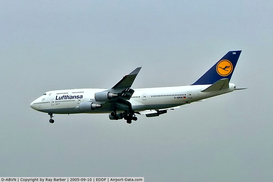 D-ABVN, 1992 Boeing 747-430 C/N 26427, Boeing 747-430 [26427] (Lufthansa) Frankfurt~D 10/09/2005