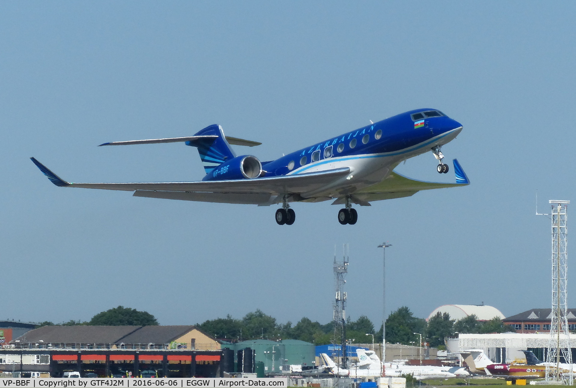 VP-BBF, 2014 Gulfstream Aerospace G650 (G-VI) C/N 6110, VP-BBF at Luton 6.6.16