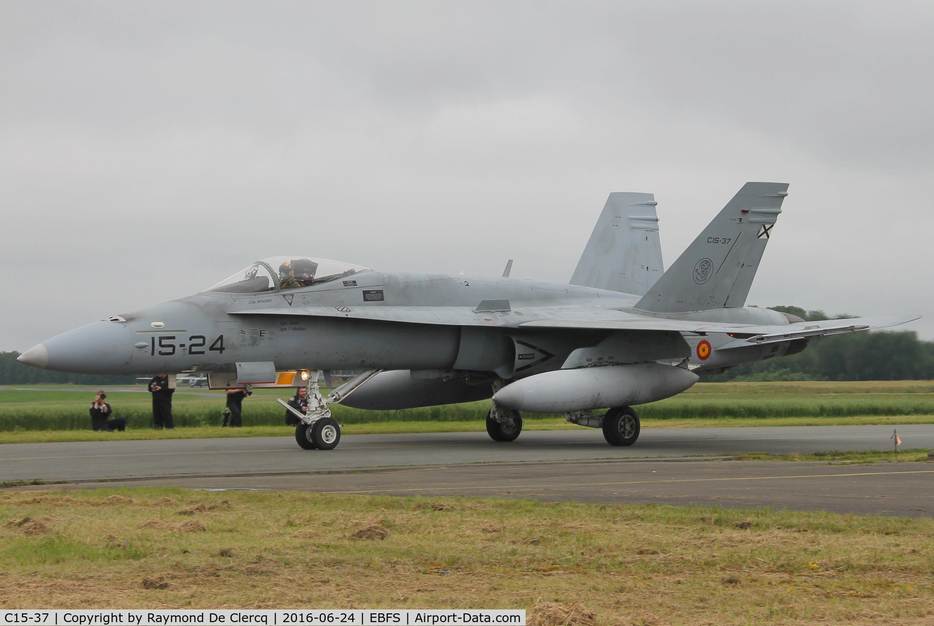 C15-37, McDonnell Douglas EF-18A Hornet C/N 0656/A537, BAF days at Florennes.