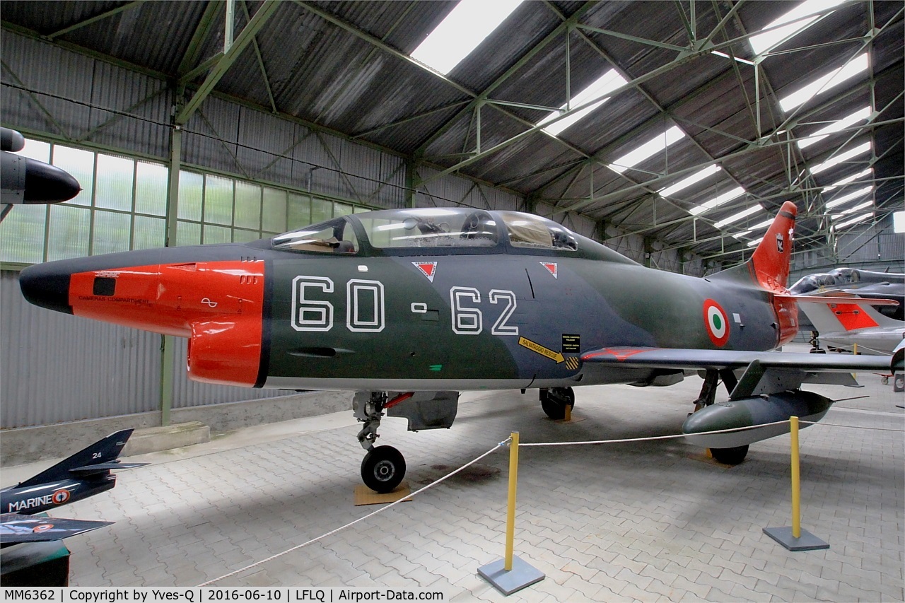 MM6362, Fiat G-91T/1 C/N 92, Fiat G-91T 1, Musée Européen de l'Aviation de Chasse at Montélimar-Ancône airfield (LFLQ)