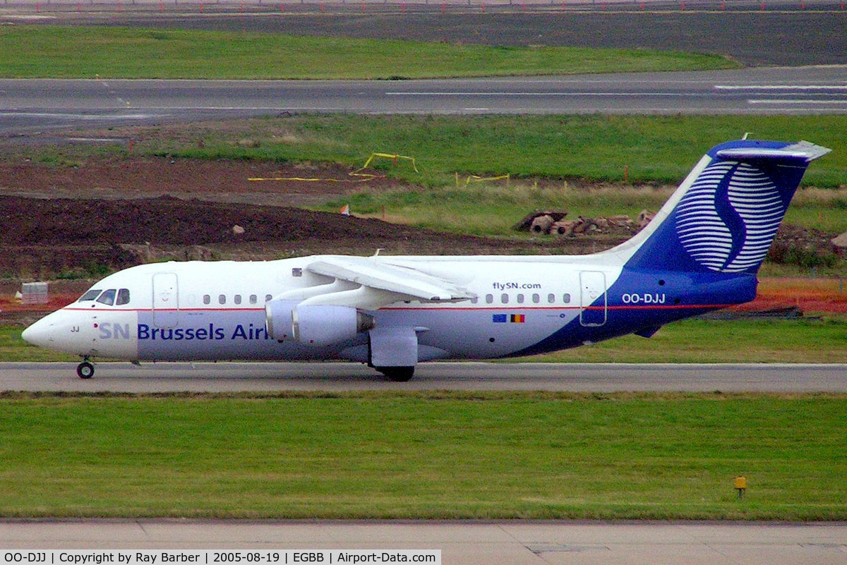 OO-DJJ, 1991 British Aerospace BAe.146-200 C/N E2196, BAe 146-200 [E2196] (SN Brussels Airlines) Birmingham Int'l~G 19/08/2005