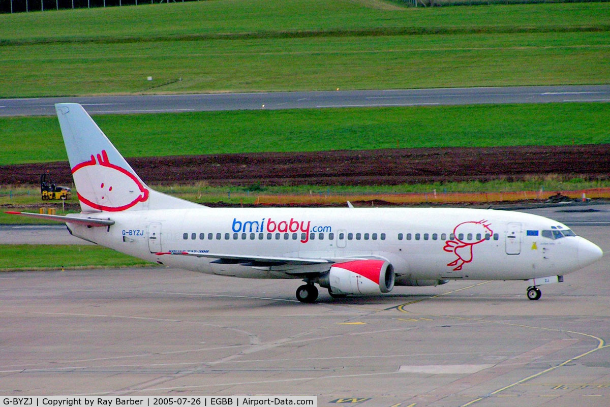 G-BYZJ, 1991 Boeing 737-3Q8 C/N 24962, Boeing 737-3Q8 [24962] (bmiBaby) Birmingham Int'l~G 26/07/2005