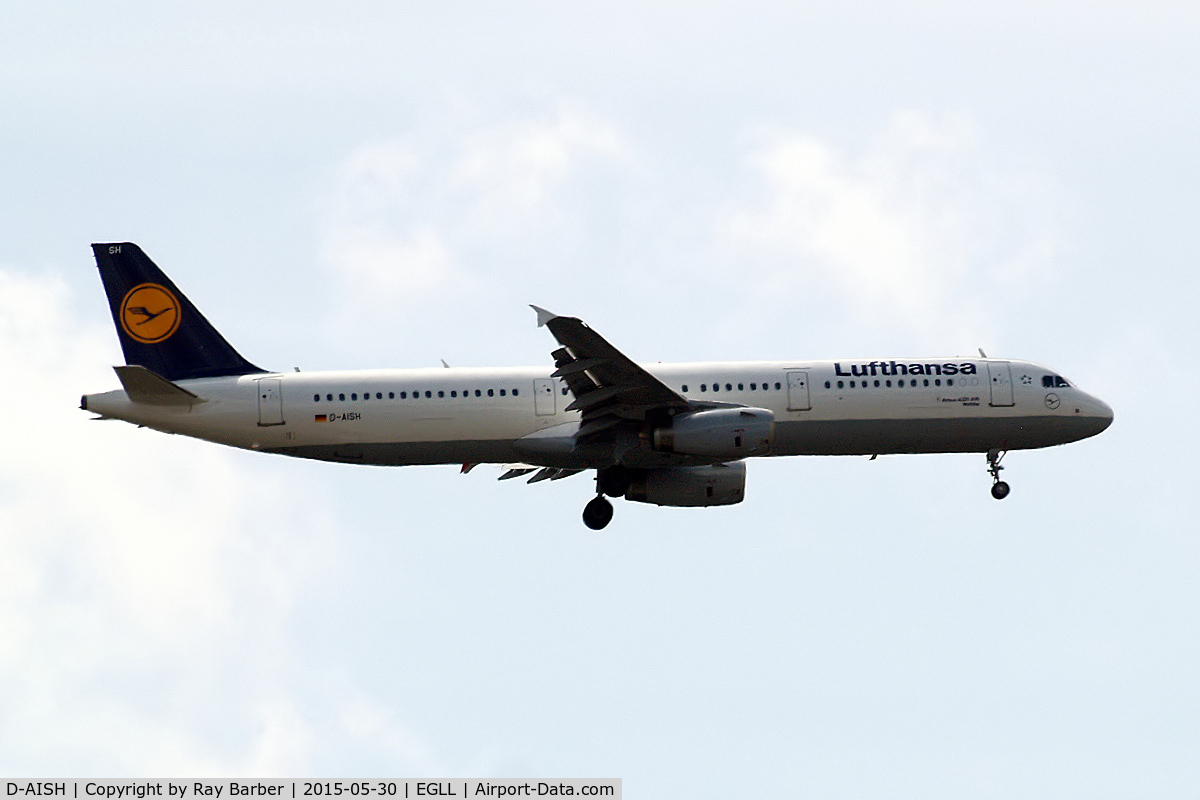D-AISH, 2007 Airbus A321-231 C/N 3265, Airbus A321-231 [3265] (Lufthansa) Home~G 30/05/2015. On approach 25L.
