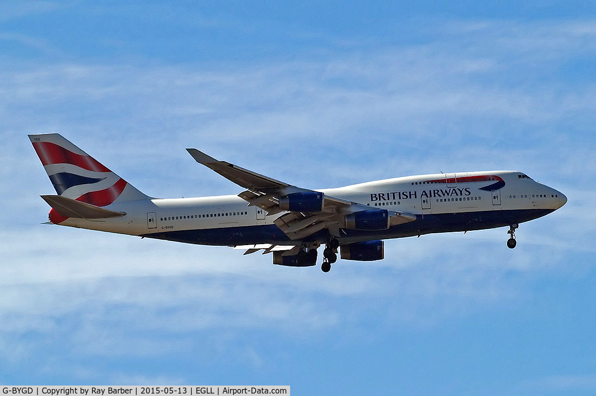 G-BYGD, 1999 Boeing 747-436 C/N 28857, Boeing 747-436 [28857] (British Airways) Home~G 13/05/2015. On approach 27L.