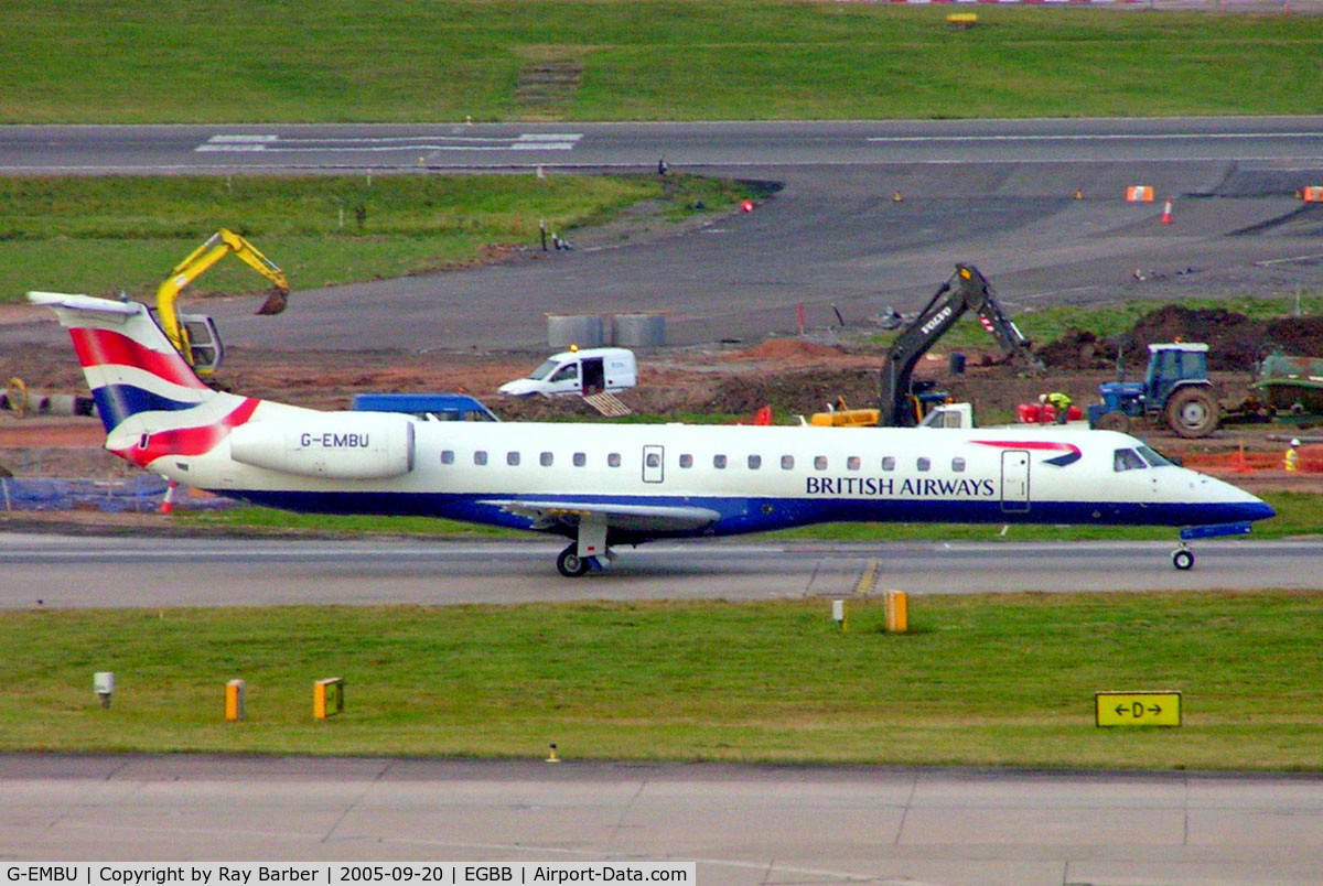 G-EMBU, 2001 Embraer EMB-145EU (ERJ-145EU) C/N 145458, Embraer ERJ-145EU [145458] (British Airways CitiExpress) Birmingham Int'l~G 20/09/2005