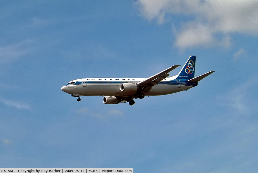 SX-BKL, 1990 Boeing 737-4Y0 C/N 24915/2055, Boeing 737-4Y0 [24915] (Olympic Airlines) Gatwick~G 14/06/2004