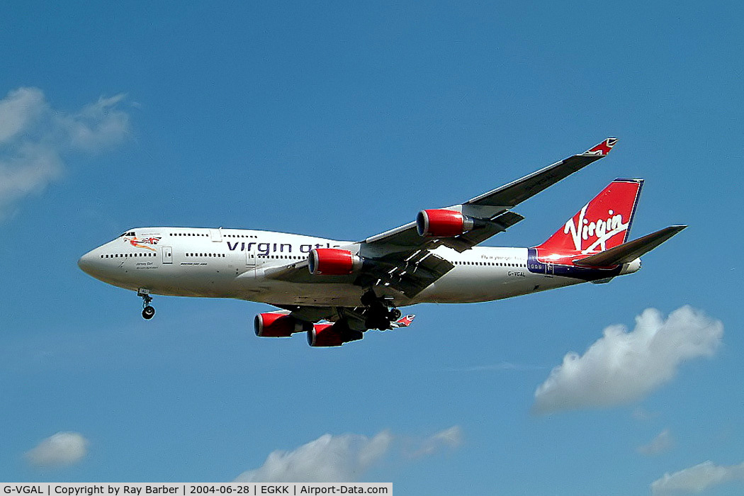 G-VGAL, 2001 Boeing 747-443 C/N 32337, Boeing 747-443 [32337] (Virgin Atlantic) Gatwick~G 28/06/2004