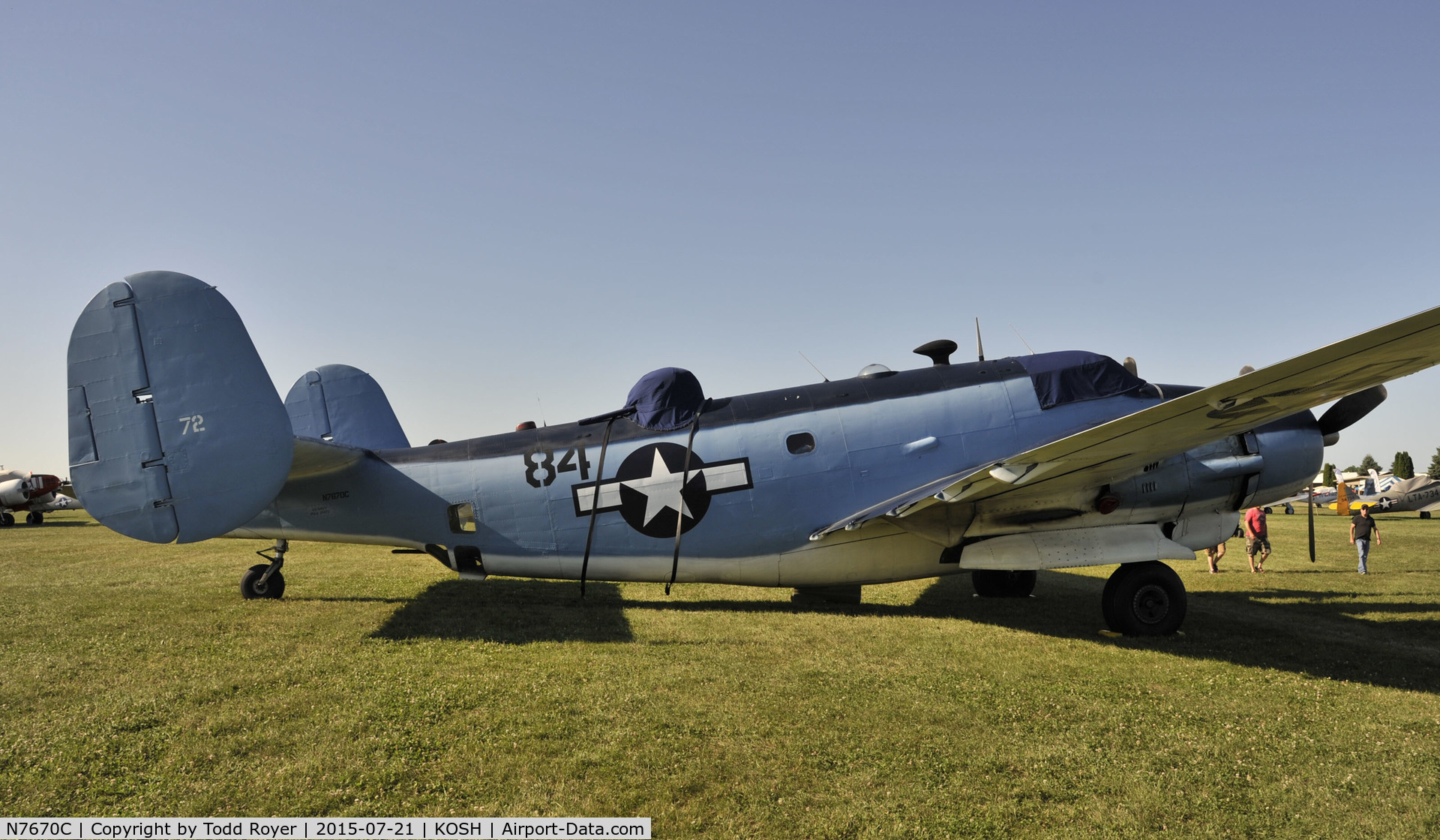 N7670C, 1945 Lockheed PV-2 Harpoon C/N 15-1438, Airventure 2015