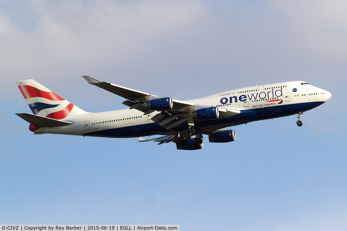 G-CIVZ, 1998 Boeing 747-436 C/N 28854, Boeing 747-436 [28854] (British Airways) Home~G 19/06/2015. On approach 27L