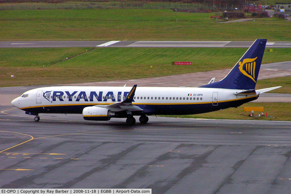 EI-DPO, 2007 Boeing 737-8AS C/N 33612, Boeing 737-8AS [33612] (Ryanair) Birmingham Int'l~G 21/10/2008
