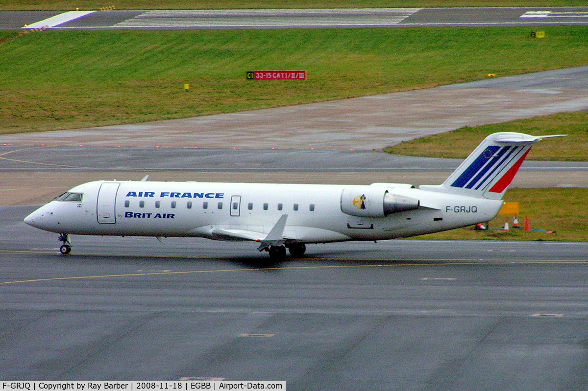 F-GRJQ, 1999 Canadair CRJ-100ER (CL-600-2B19) C/N 7321, Canadair CRJ-100ER [7321] (Air France/Brit Air) Birmingham Int'l~G 18/11/2008