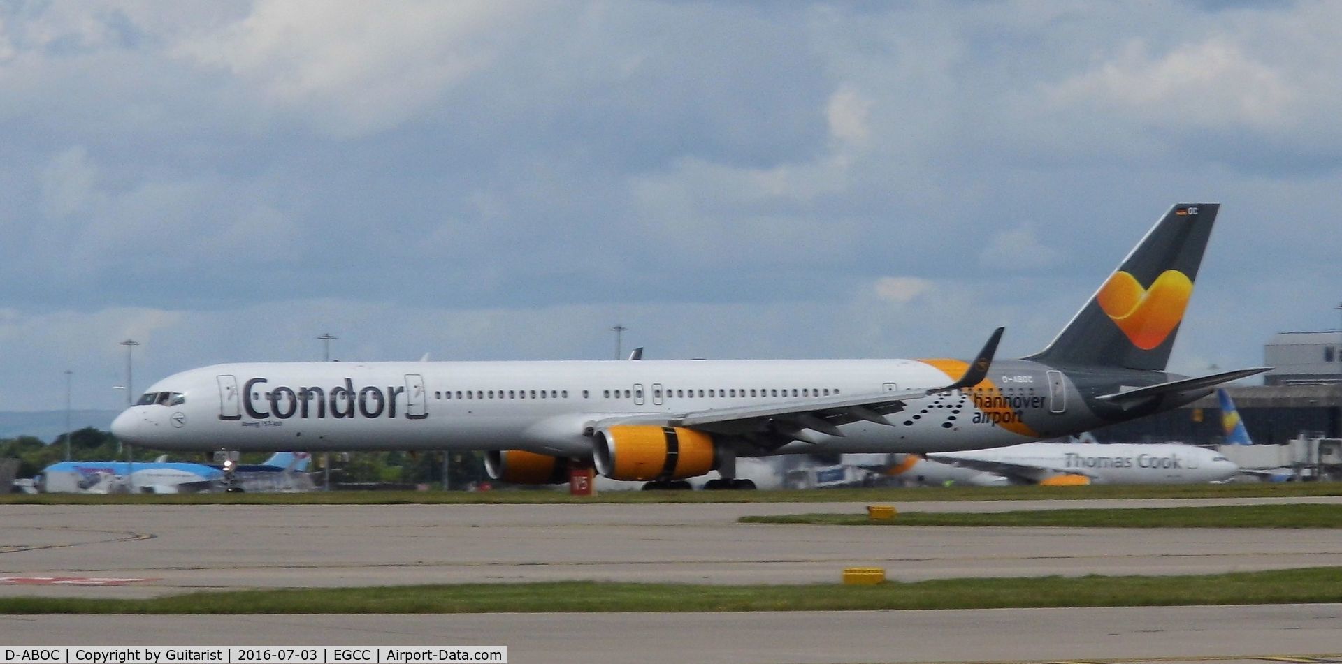 D-ABOC, 1998 Boeing 757-330 C/N 29015, At Manchester