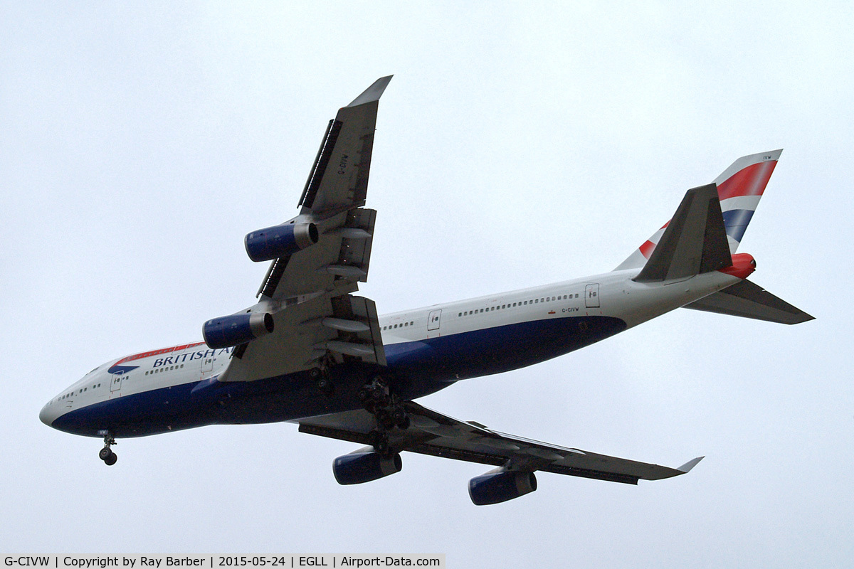 G-CIVW, 1998 Boeing 747-436 C/N 25822, Boeing 747-436 [25822] (British Airways) Home~G 24/05/2015. On approach 27R.