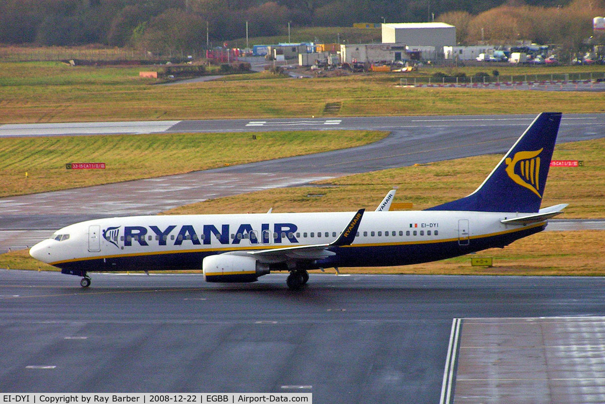 EI-DYI, 2008 Boeing 737-8AS C/N 36571, Boeing 737-8AS [36571] (Ryanair) Birmingham Int'l~G 22/12/2008