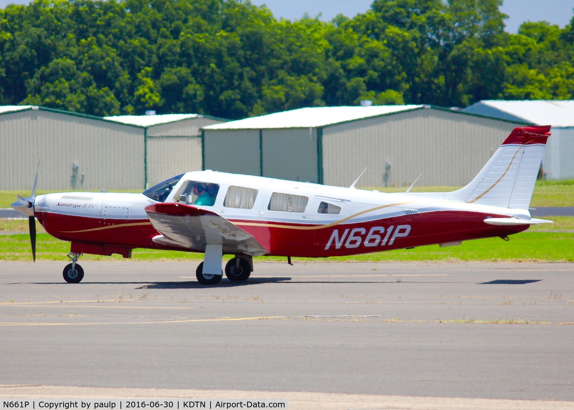 N661P, 1980 Piper PA-32R-301T Turbo Saratoga C/N 32R-8029080, At Downtown Shreveport.