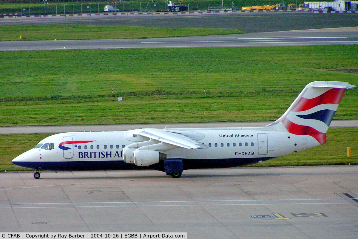 G-CFAB, 2000 British Aerospace Avro 146-RJ100 C/N E3377, BAe 146-RJ100 [E3377] (British Airways/CitiExpress) Birmingham Int'l~G 26/10/2004