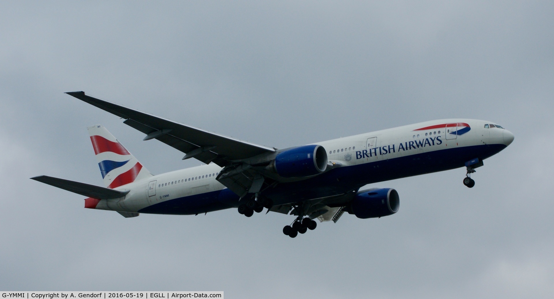 G-YMMI, 2000 Boeing 777-236 C/N 30310, British Airways, seen here landing at London Heathrow(EGLL)