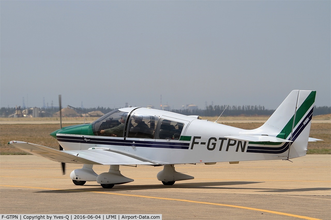 F-GTPN, Robin DR-400-180 Regent Regent C/N 2435, Robin DR-400-180, Taxiing to holding point, Istres-Le Tubé Air Base 125 (LFMI-QIE) open day 2016