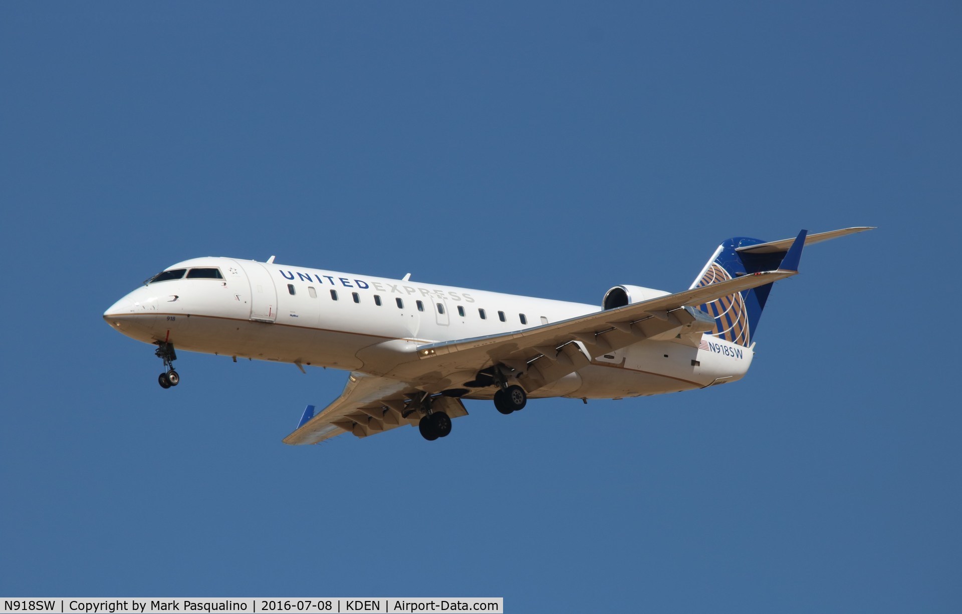 N918SW, 2002 Bombardier CRJ-200LR (CL-600-2B19) C/N 7645, CL-600-2B19