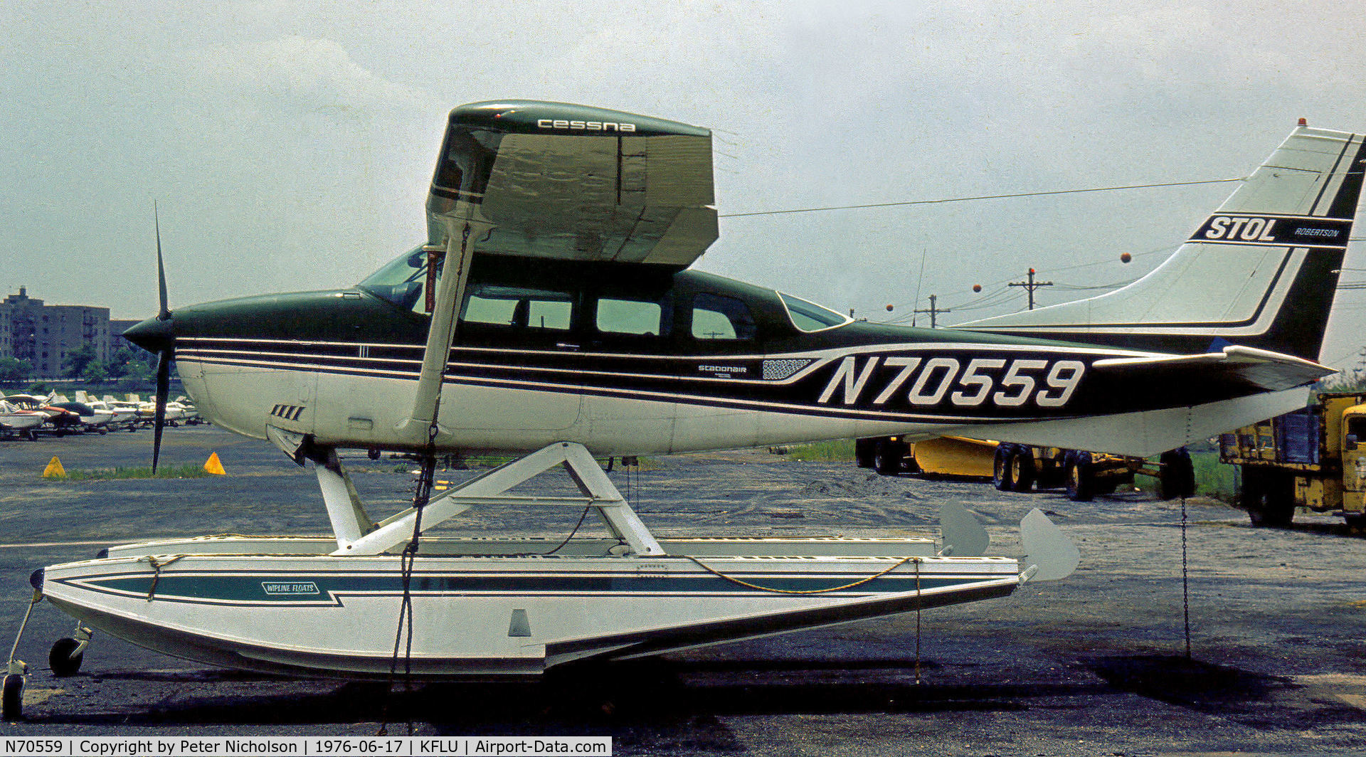 N70559, 1973 Cessna U206F Stationair C/N U20602082, This Cessna 206F Stationair floatplane was seen at Flushing Airport, New York in the Summer of 1976 - the airport later closed in 1984.