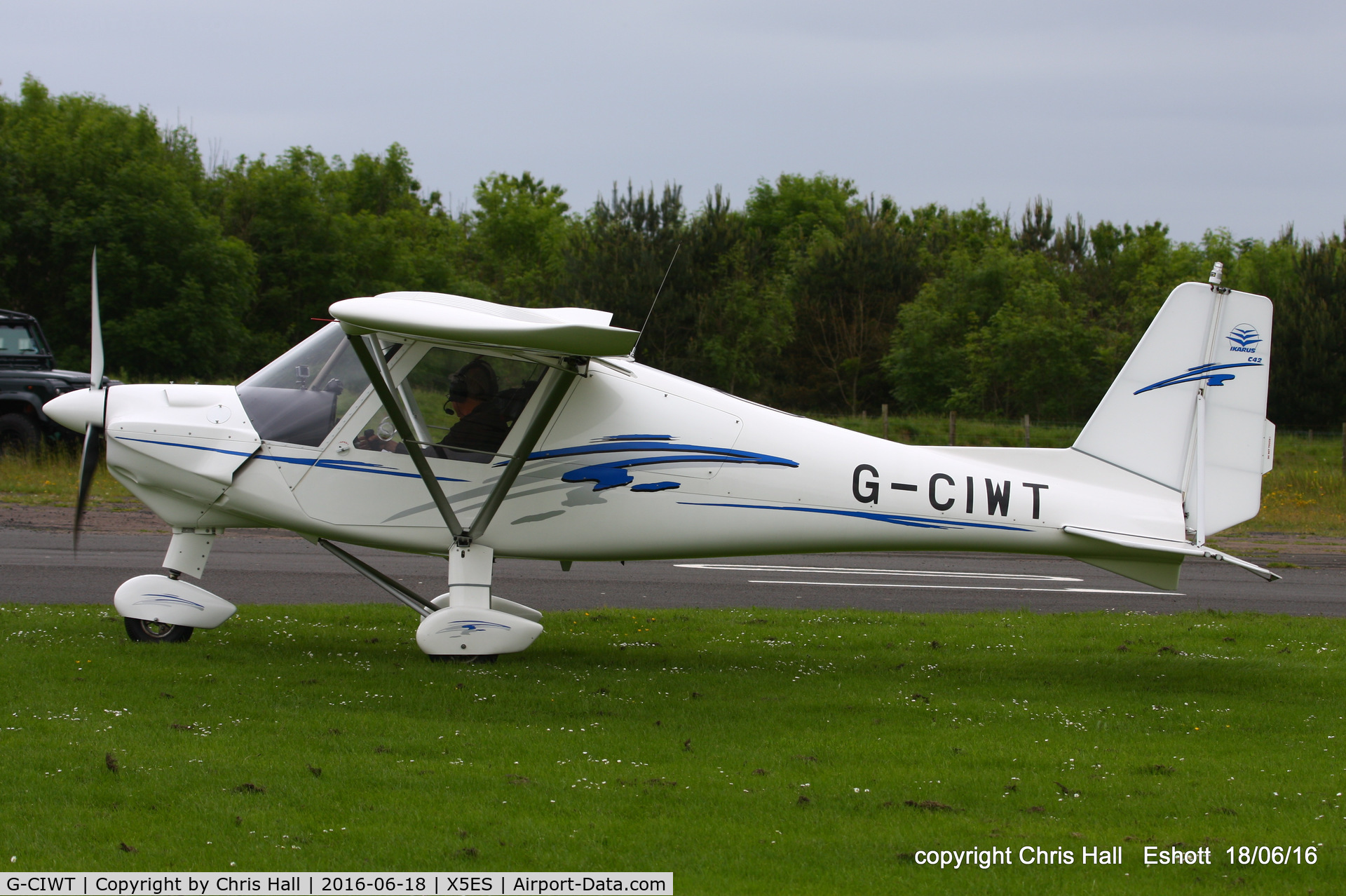 G-CIWT, 2015 Comco Ikarus C42 FB80 C/N 1507-7308, at the Great North Fly in. Eshott