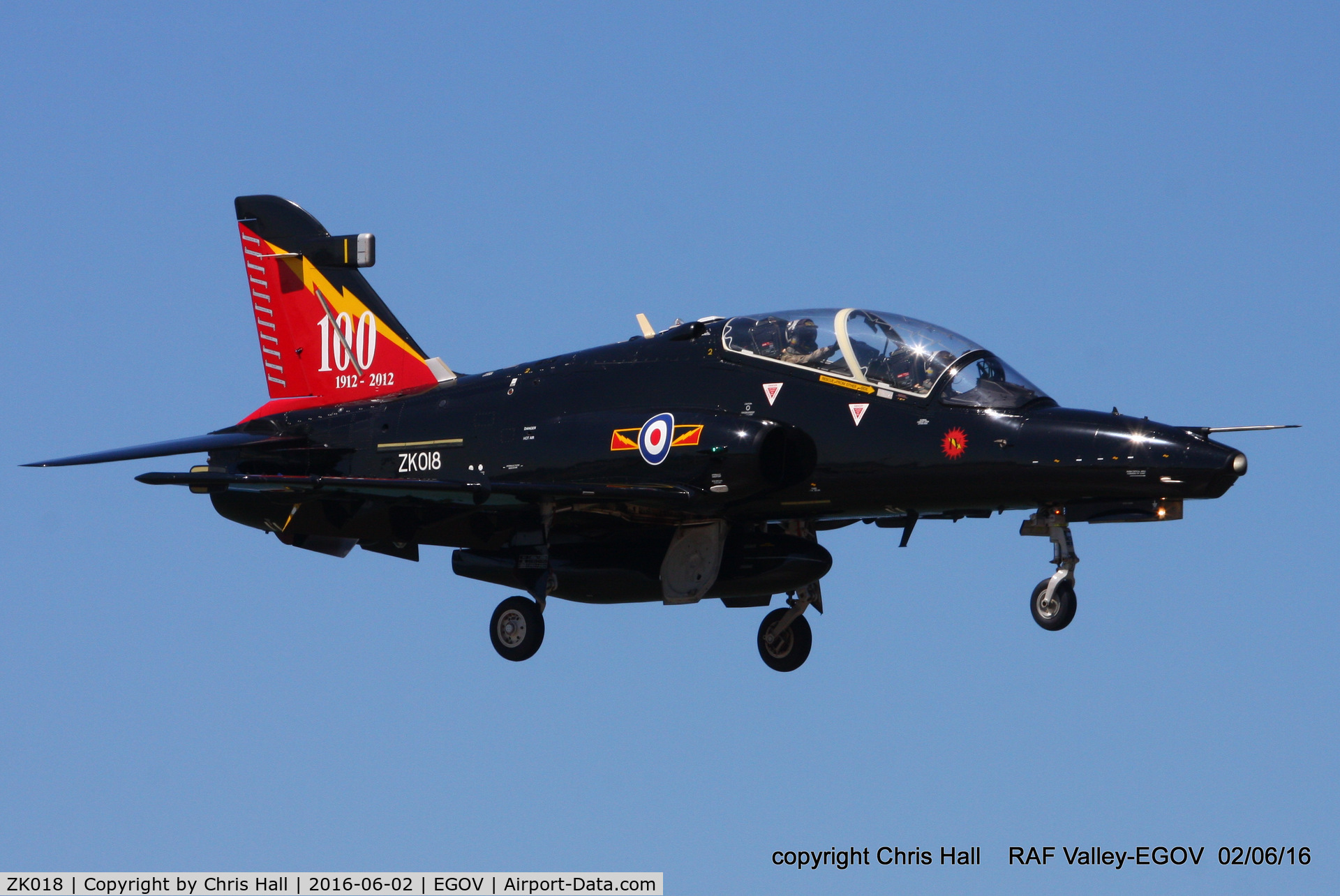 ZK018, 2008 British Aerospace Hawk T2 C/N RT009/1247, RAF IV Sqn