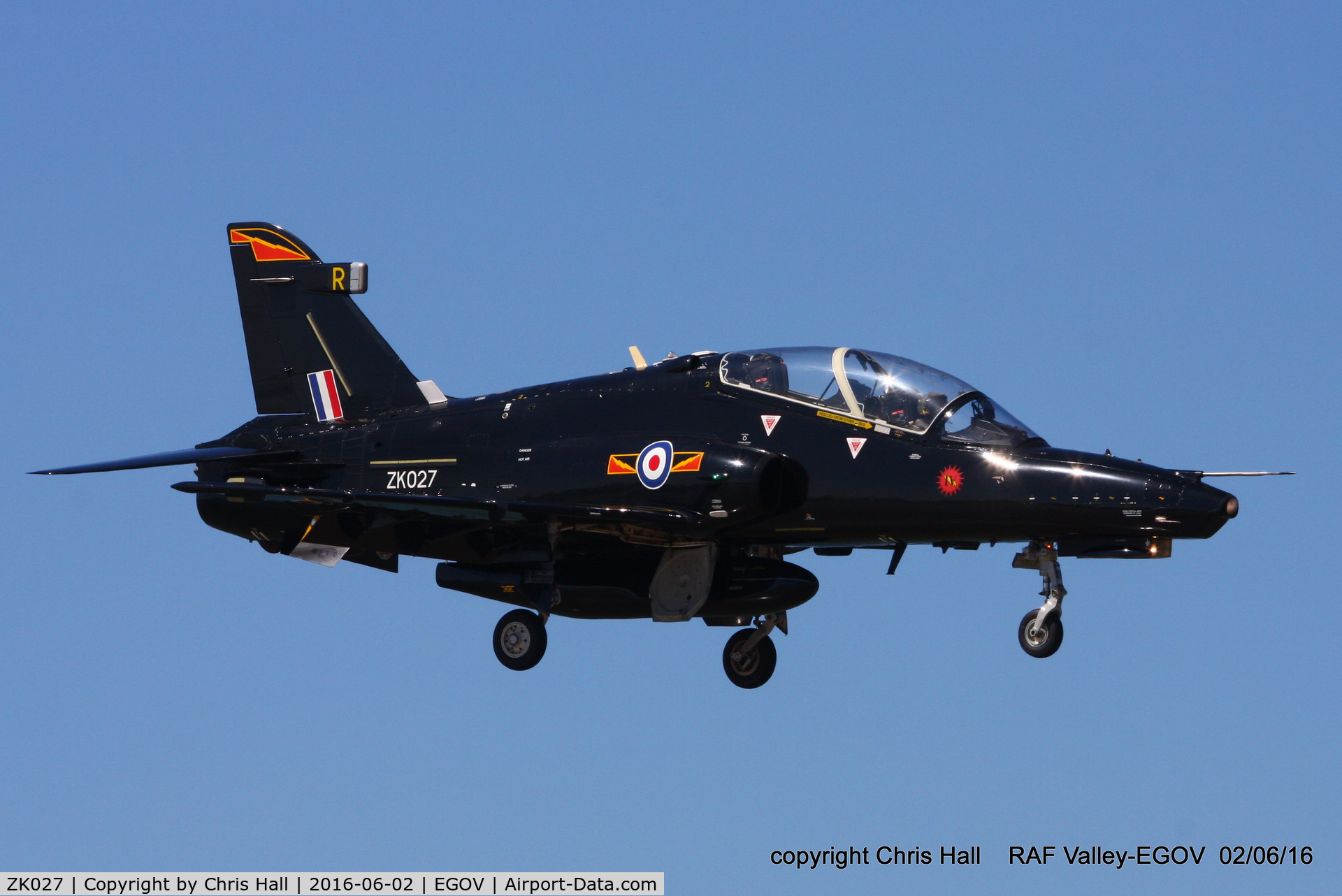 ZK027, 2009 British Aerospace Hawk T2 C/N RT018/1256, RAF IV Sqn
