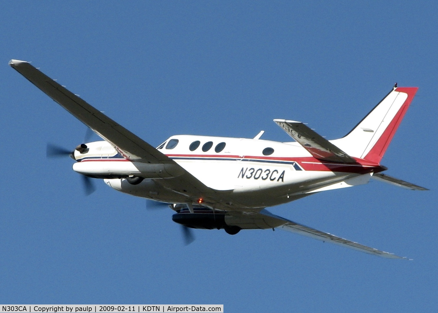 N303CA, 1986 Beech C90A King Air C/N LJ1134, At Downtown Shreveport.