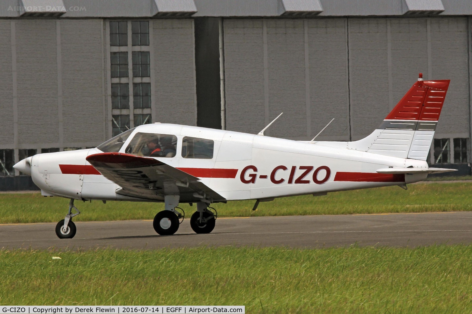 G-CIZO, 1989 Piper PA-28-161 Cadet C/N 2841155, Cadet, Exeter based, previously SE-KII, seen taxxing in.