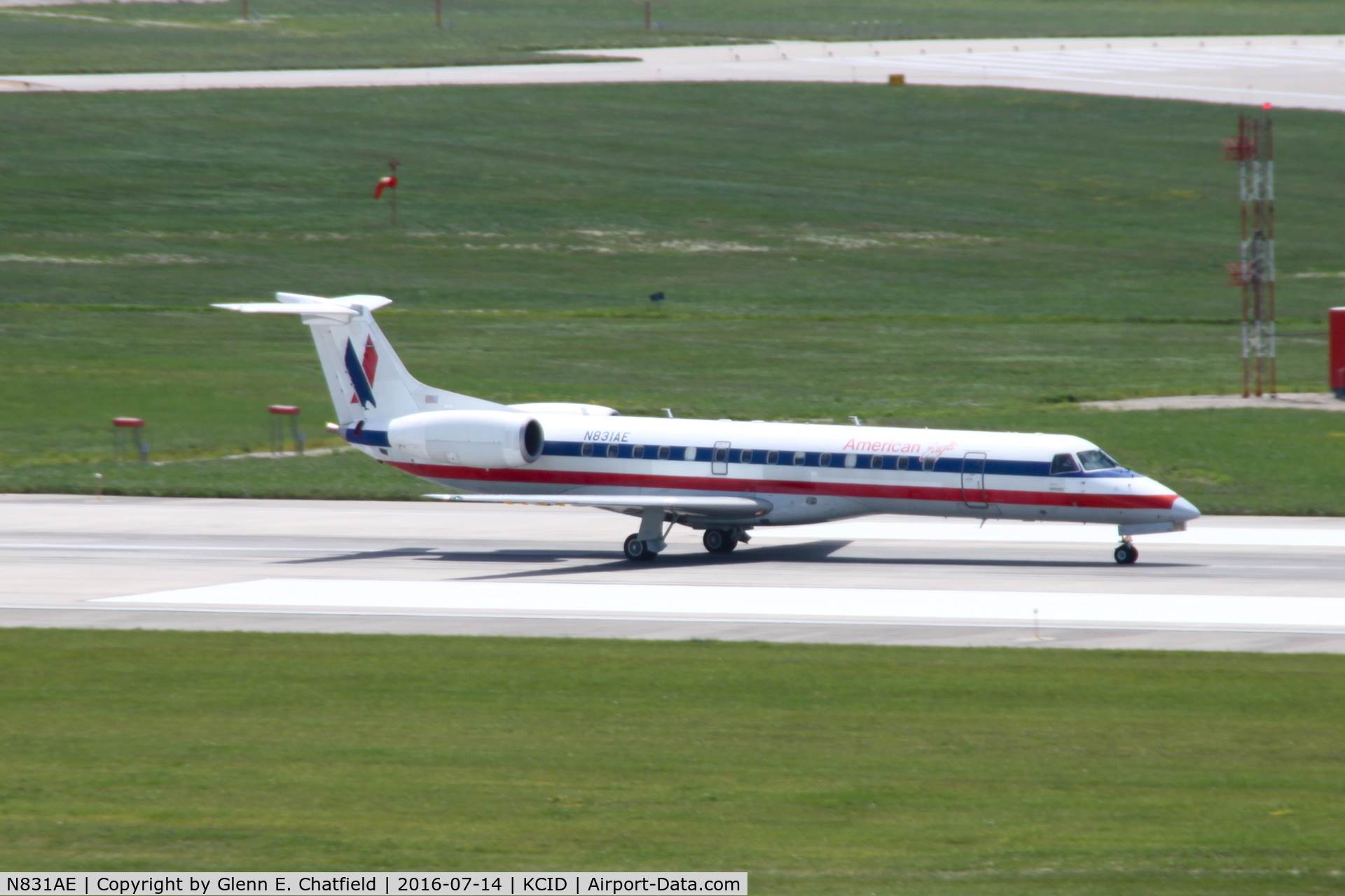 N831AE, 2002 Embraer ERJ-140LR (EMB-135KL) C/N 145616, Departing runway 27