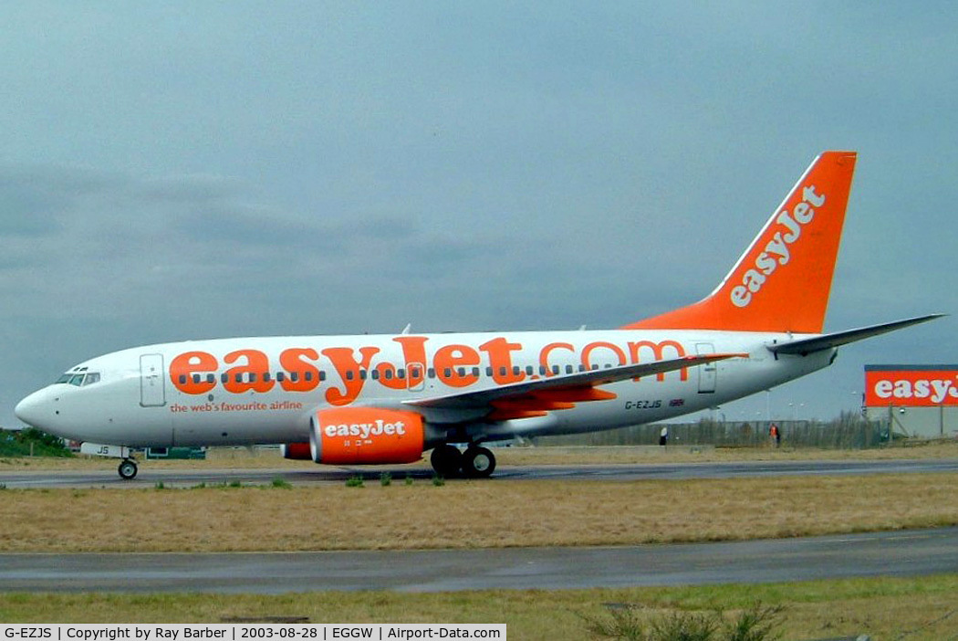 G-EZJS, 2002 Boeing 737-73V C/N 32414, Boeing 737-73V [32414] (Easyjet) Luton~G 28/08/2003