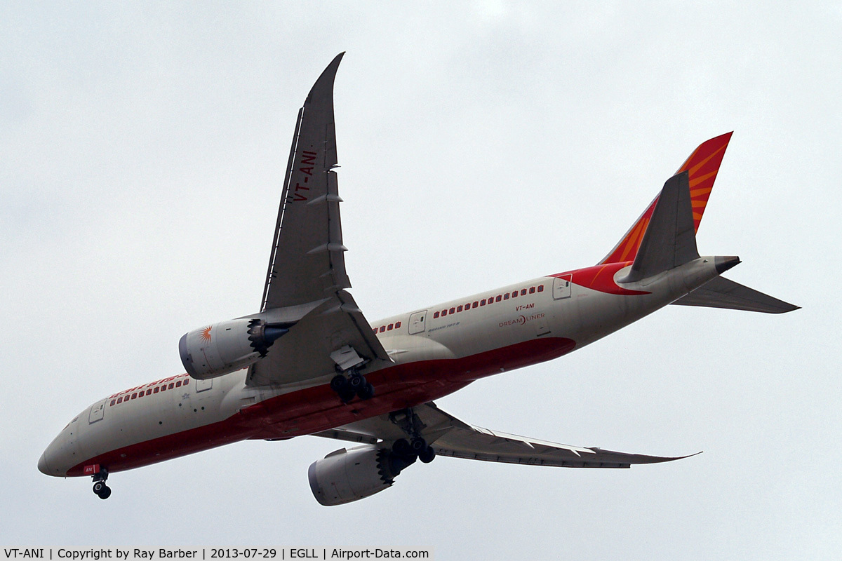 VT-ANI, 2012 Boeing 787-8 Dreamliner C/N 36277, Boeing 787-8 Dreamliner [36277] (Air India) Home~G 29/07/2013. On approach 27R.