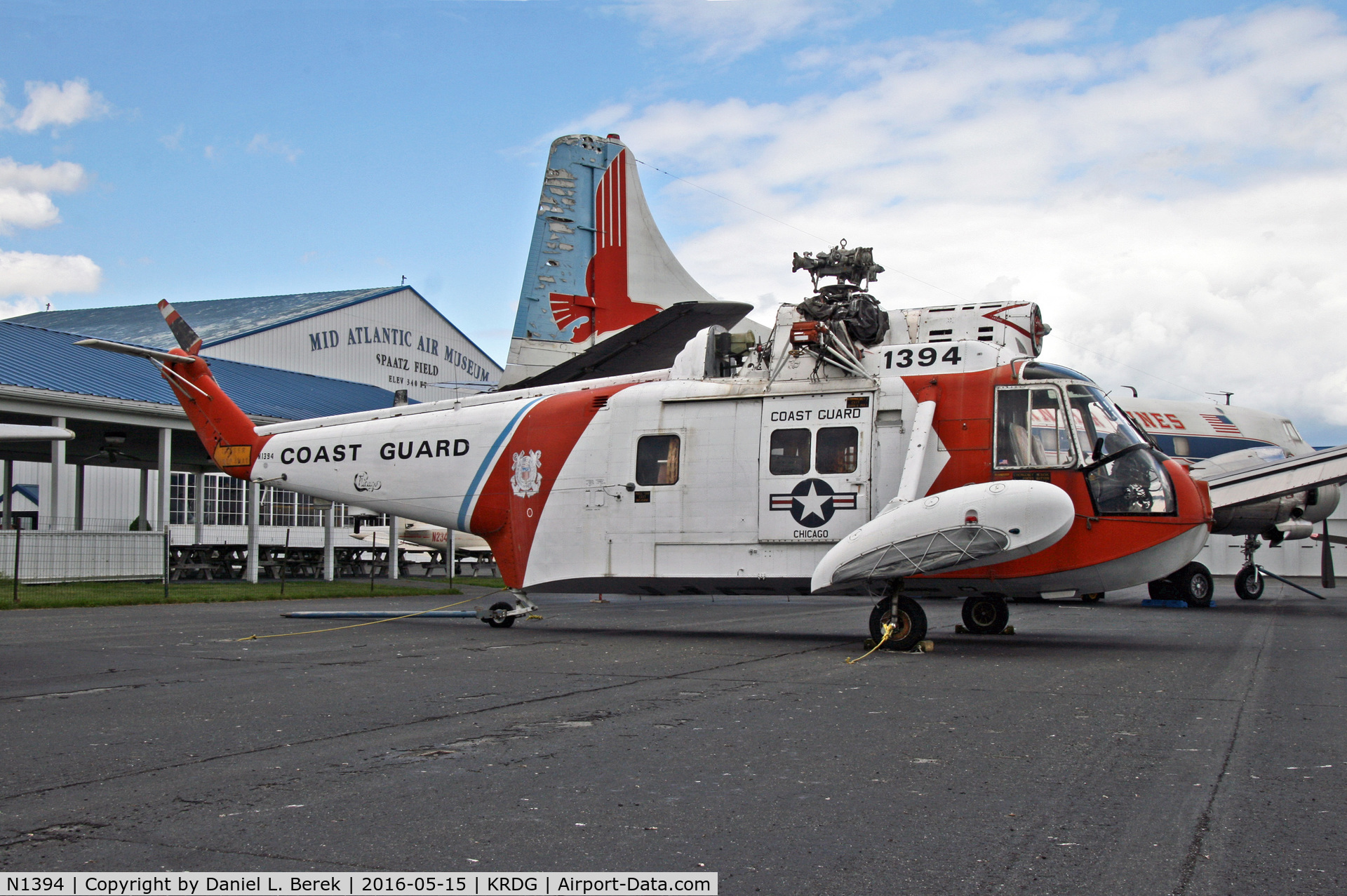 N1394, 1964 Sikorsky HH-52A Sea Guard C/N 62.075, This very nice USCG helicopter is on display at the Mid Atlantic Air Museum.