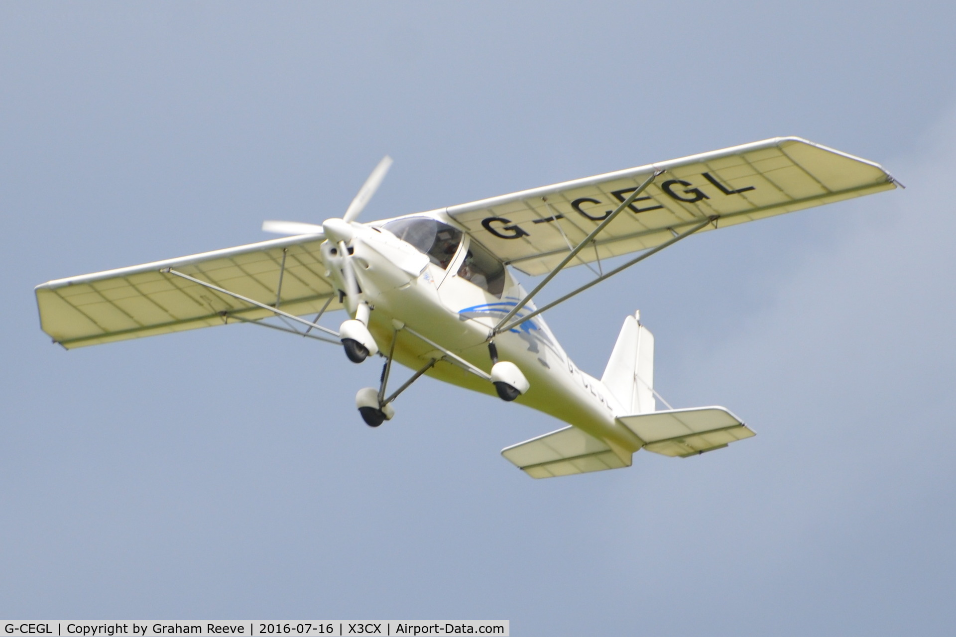 G-CEGL, 2006 Comco Ikarus C42 FB80 C/N 0609-6848, Departing from Northrepps.