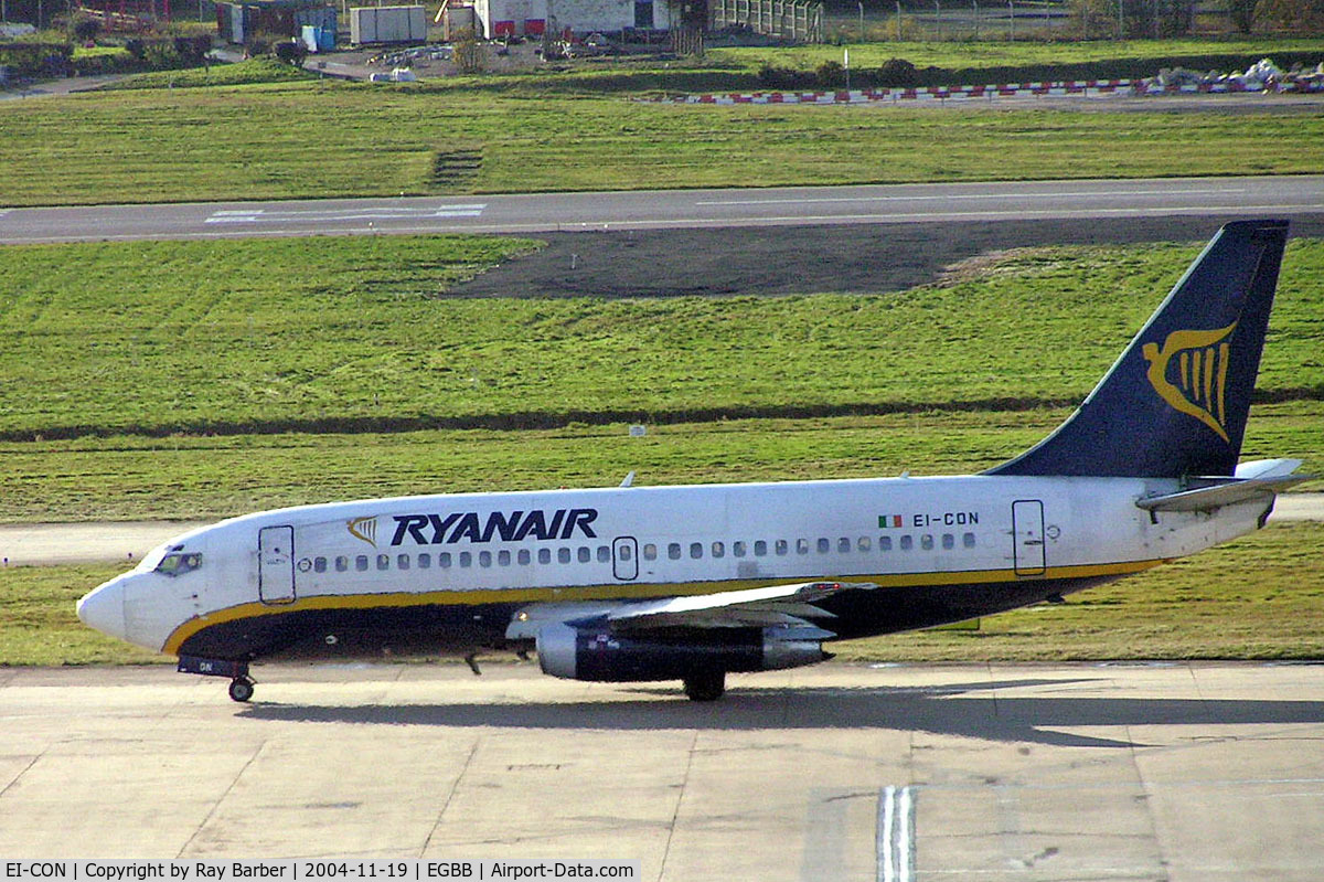 EI-CON, 1981 Boeing 737-2T5 C/N 22396, Boeing 737-2T5 [22396] (Ryanair) Birmingham Int'l~G 19/11/2004