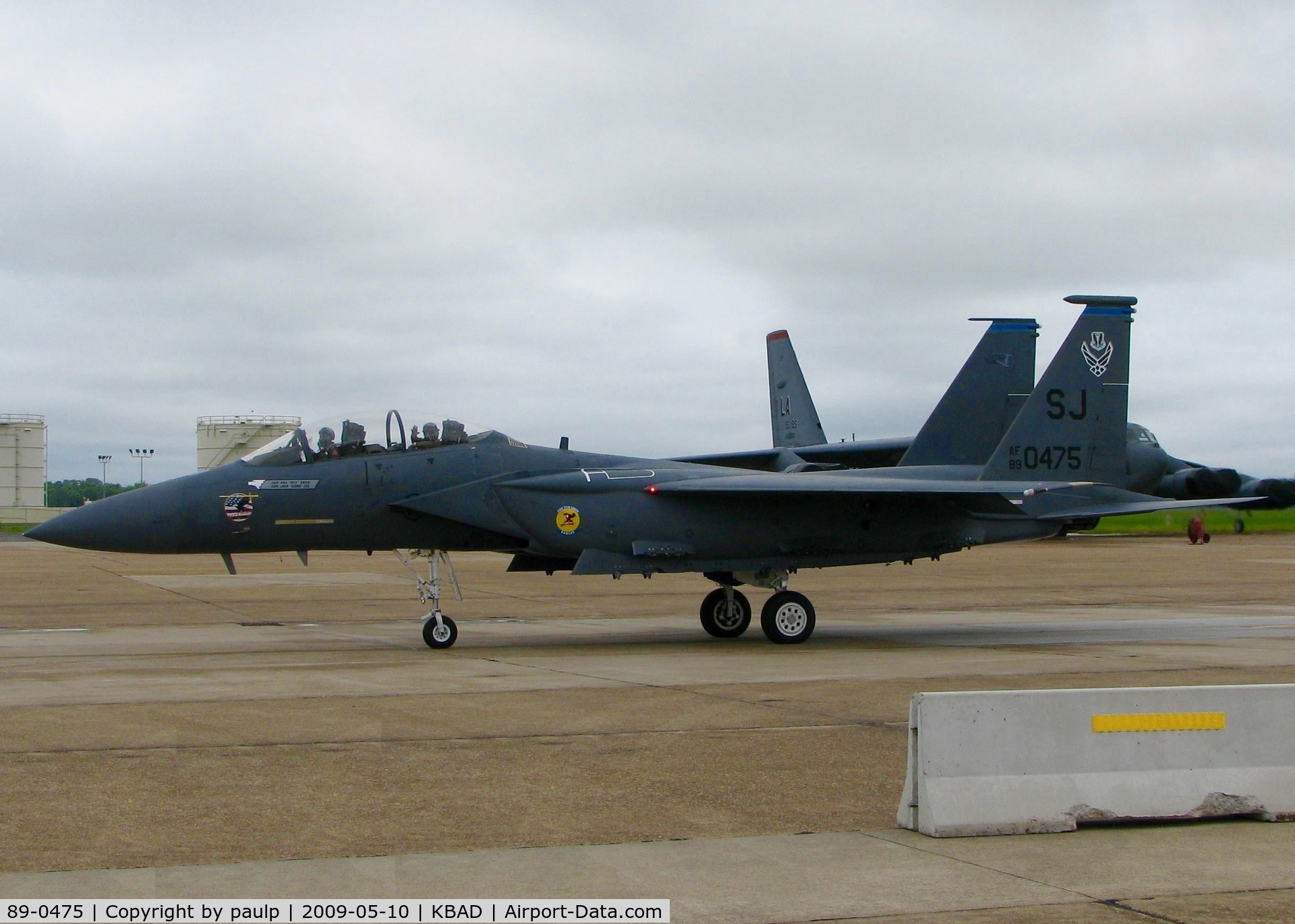 89-0475, 1989 McDonnell Douglas F-15E Strike Eagle C/N 1122/E097, At Barksdale Air Force Base.