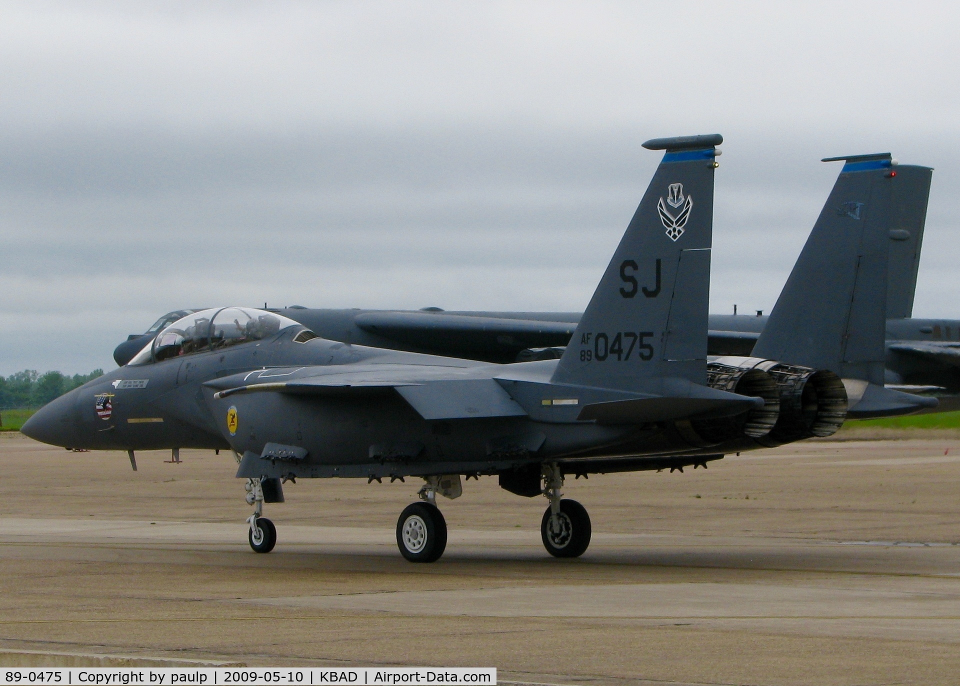 89-0475, 1989 McDonnell Douglas F-15E Strike Eagle C/N 1122/E097, At Barksdale Air Force Base.