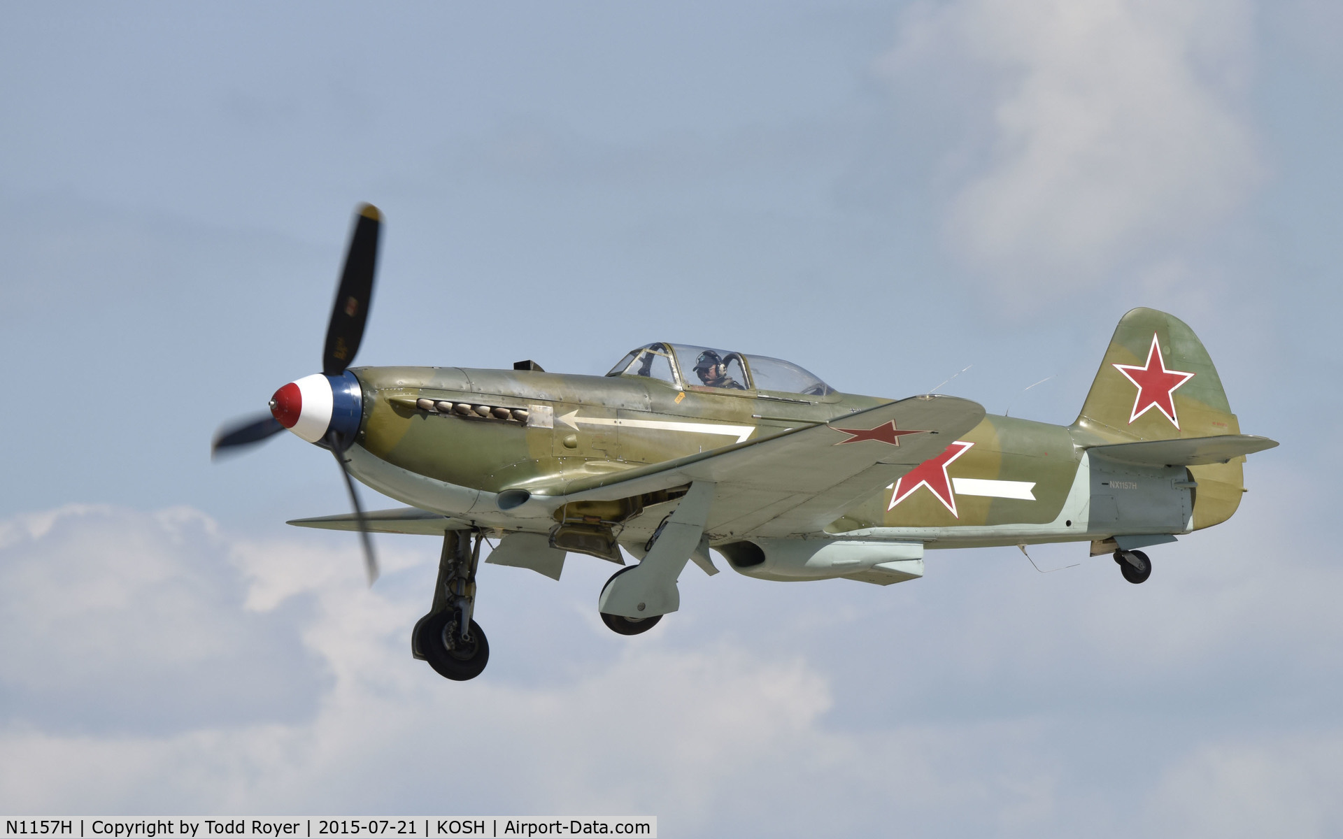 N1157H, 1994 Yakovlev Yak-9U-M C/N 0470402, Airventure 2015