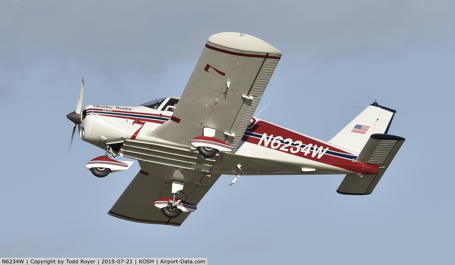 N6234W, 1964 Piper PA-28-140 Cherokee C/N 28-20275, Airventure 2015