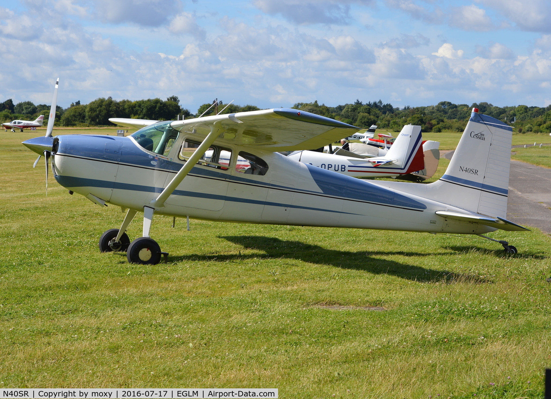 N40SR, 1962 Cessna 180E C/N 18051093, Cessna 180E at White Waltham.
